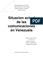 Situacion Actual de Las Comunicaciones en Venezuela