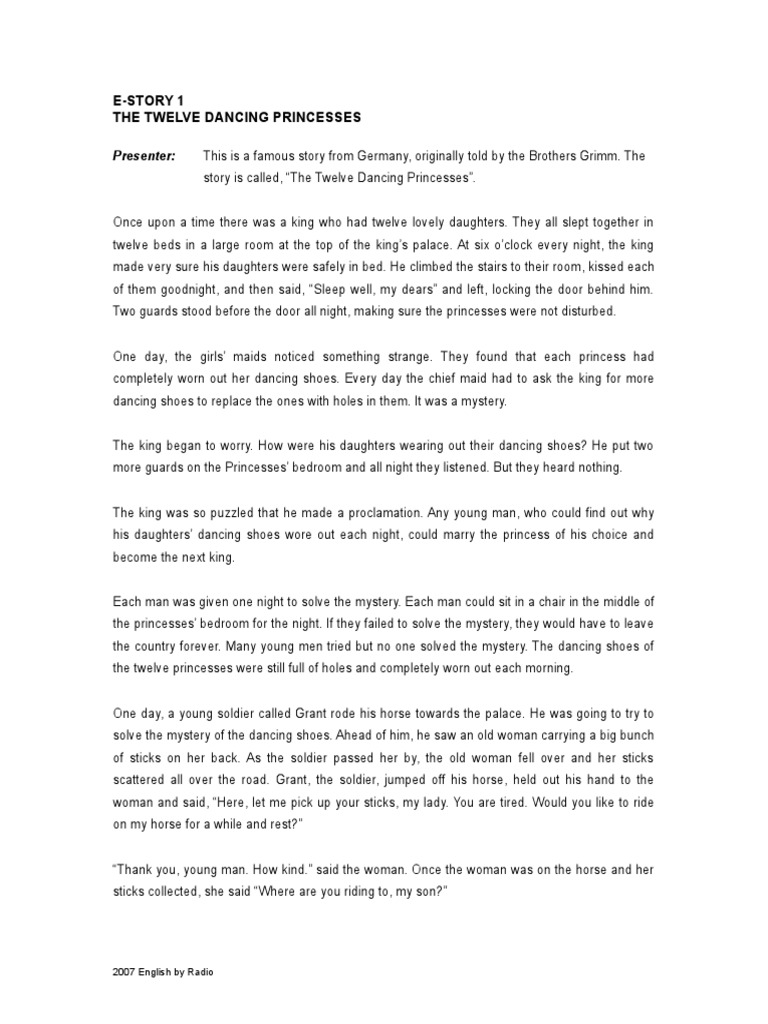 twelve princesses story