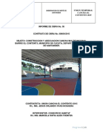 Informe de Obra No. 05 Cancha El Contento