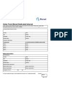 Order Form - Biznet Dedicated Internet