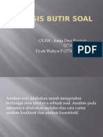 Analisis Butir Soal