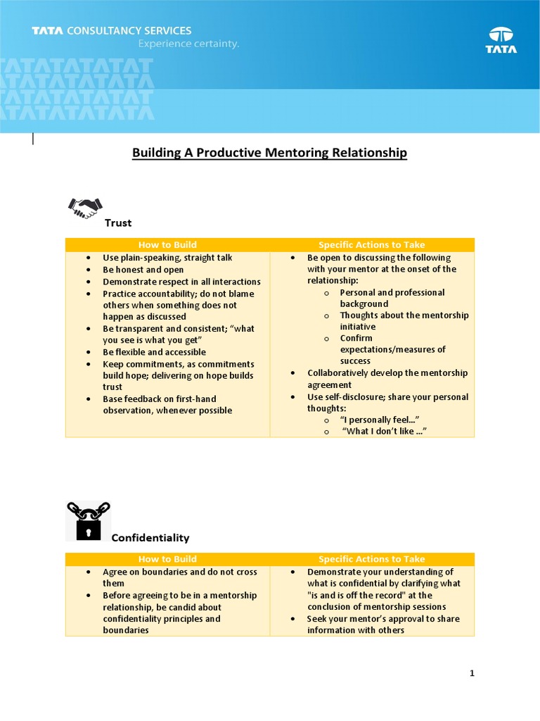 Effective Mentoring Relationship Guide | PDF | Mentorship | Psychology