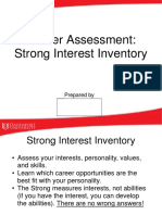Career - Assessment Strong Interest Inventory