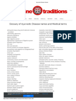 Ayurvedic Disease Names