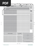 Toeic Answer Sheet PDF