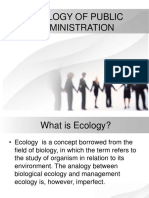 ECOLOGY OF PUBLIC ADMINISTRATION