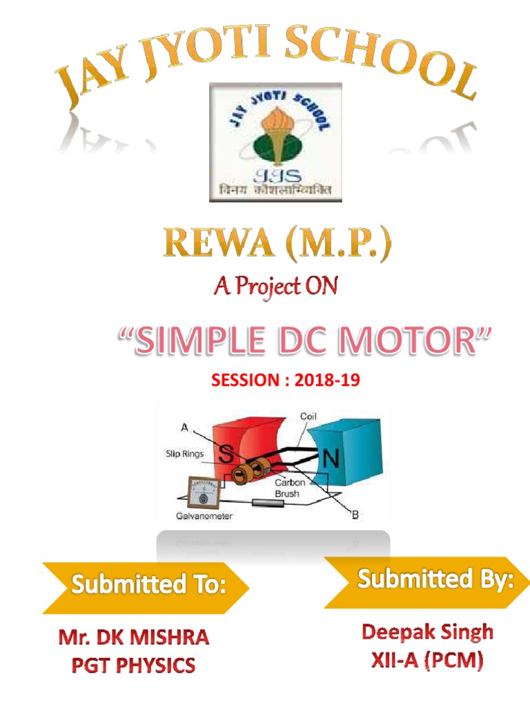 Dc Motor Project Pdf Electric Motor Direct Current