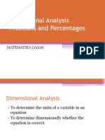 2019 Dimensional Analysis, Fraction and Percentage