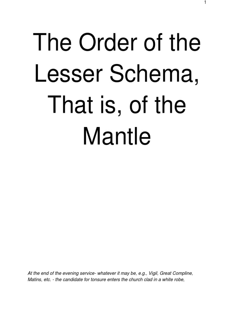 Monastic Tonsure in the Lesser Schema | PDF | Armor Of God | Religious ...