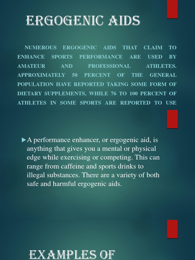 Ergogenic Aids 1 PDF Drink Determinants Of Health