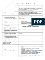 Daily Lesson Plan For Past Tense of Verbs