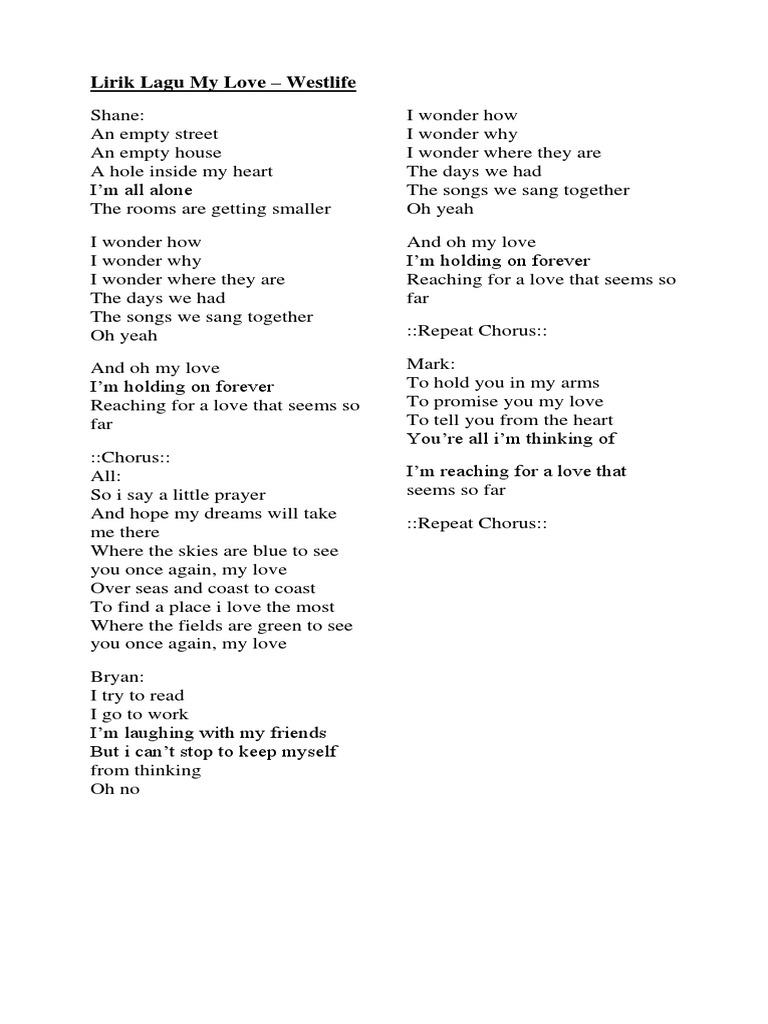 Lirik Lagu Amazing Westlife Arsia Lirik