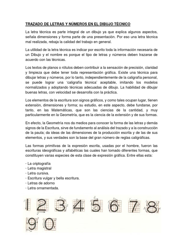 Trazado De Letras Dibujo Dibujo Tecnico