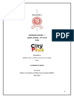 Internship Report Cityplus PDF