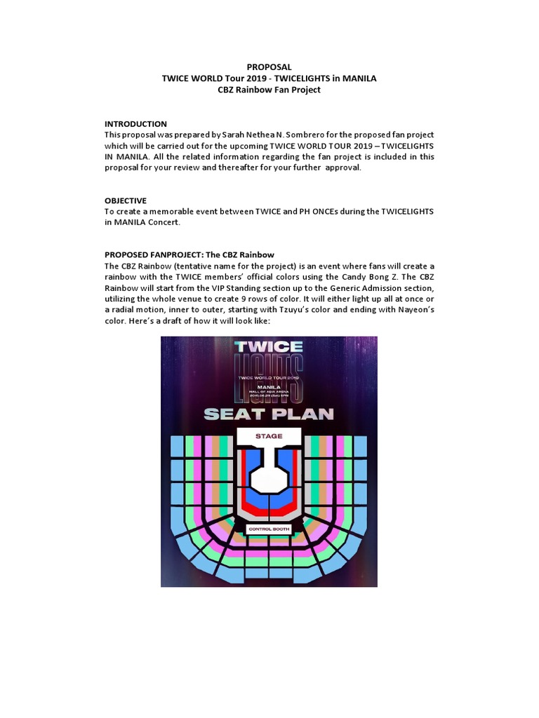 TWICE Manila Concert Fan Project | PDF
