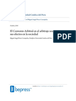 El Convenio Arbitral en El Arbitraje Societario y Sus Efectos en La Sociedad - Stamped PDF