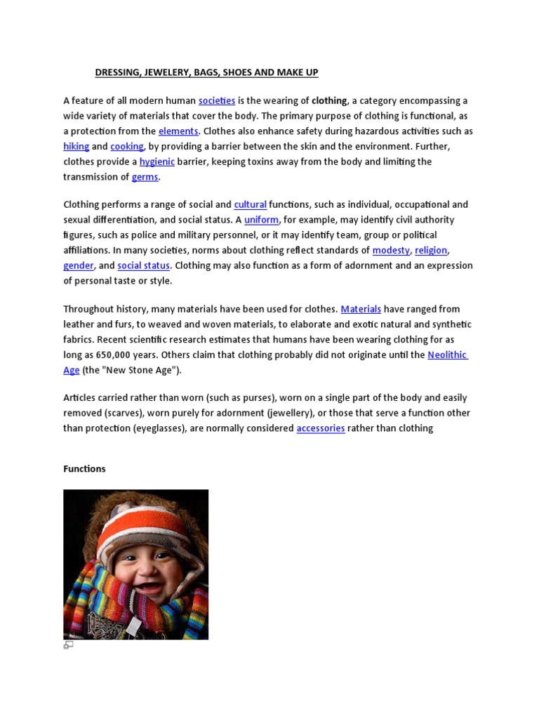 Understanding Clothing Functions and Culture | PDF | Clothing | Human Body