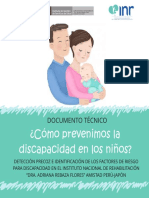 Prevención de discapacidad infantil: Factores de riesgo y detección precoz