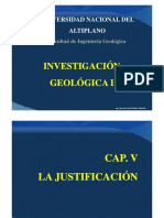 Cap. v Justificación