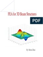 FEA Code in Matlab For 3DBeam