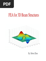 FEA Code in Matlab For 3DBeam