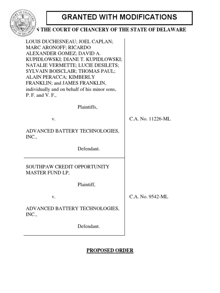 Revised Order Granting Plaintiff's Motion For Contempt and Consolidation PDF
