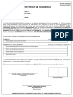 Constancia de Residencia PDF