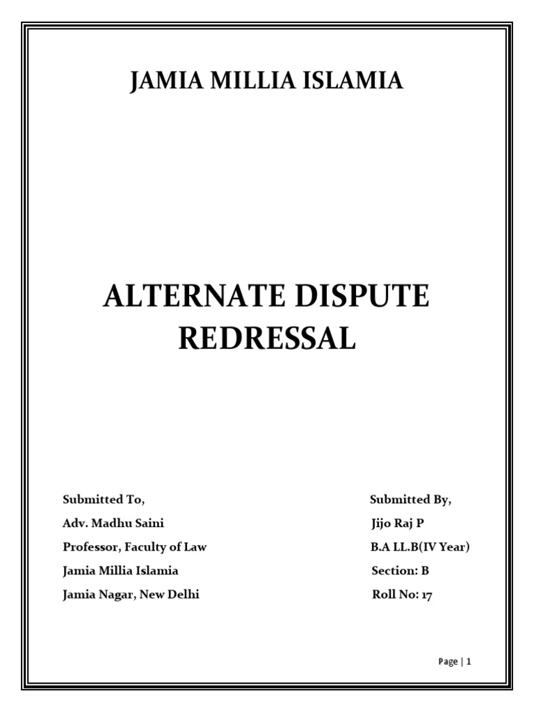 Adr | PDF | Alternative Dispute Resolution | Mediation
