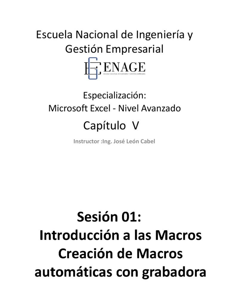 Excel Avanzado: Capítulo V | PDF | Crecimiento personal y profesional ...