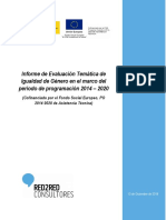 Evaluación de Igualdad de Género en el FSE 2014-2020