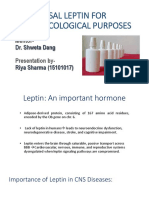 Intranasal Leptin For Pharmacological Purposes .