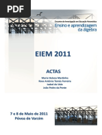 Algebra nos anos Iniciais  - report EIEM 2011
