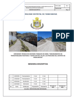 Memoria Descriptiva Mayores Trabajos de Obra PDF