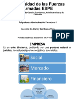 Introduccion y Generalidades de La Administracion Financiera Prof. Danny Zambrano