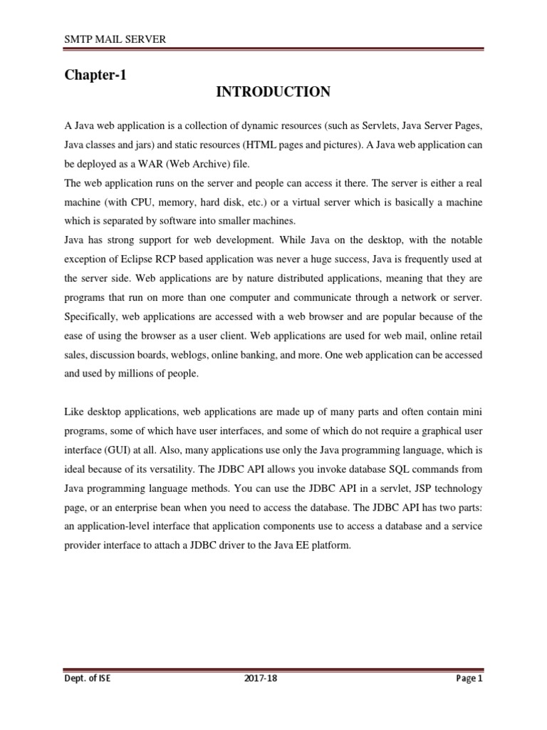 Java report pdf java servlet java programming language 