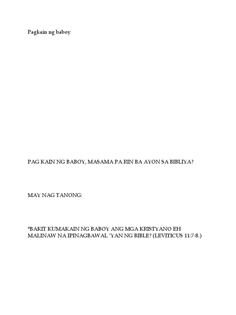 Pagkain Ng Baboy Pdf