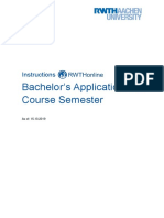 Step-by-Step Instructions Bachelor's Application 1st Course Semester