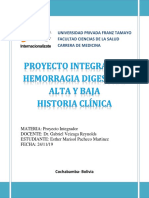 Hemorragia Digestiva Alta y Baja Historia Clínica