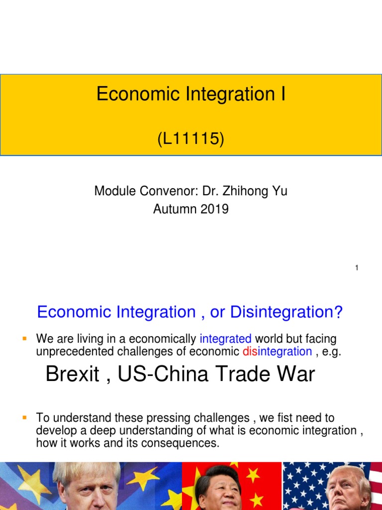 Challenges in Economic Integration | PDF | Regional Integration | World ...