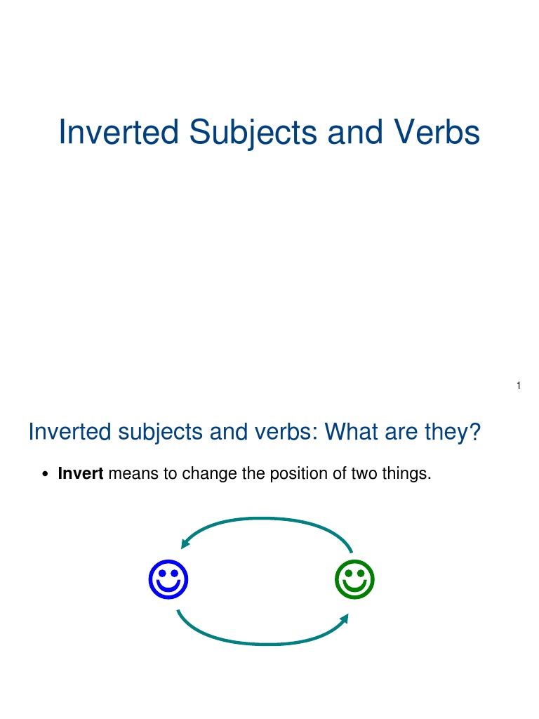 Understanding Inverted Subjects and Verbs | PDF | Subject (Grammar) | Verb