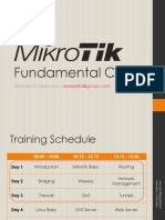 MikroTik Fundamental Class Training Schedule and Objectives