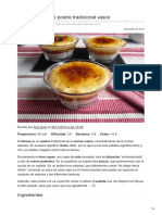 Goxua Receta de Postre Tradicional Vasco