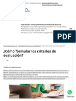 ¿Cómo Formular Los Criterios de Evaluación - Educrea PDF