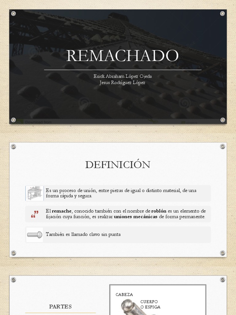 Proceso y Tipos de Remachado | PDF | Remache | Aluminio