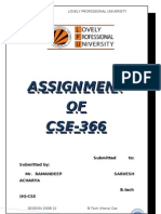 Assignment OF CSE-366