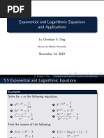 Expo Log Equations and Applications