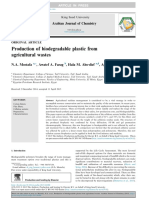 Production of Biodegradable Plastic From Agricultural Wastes