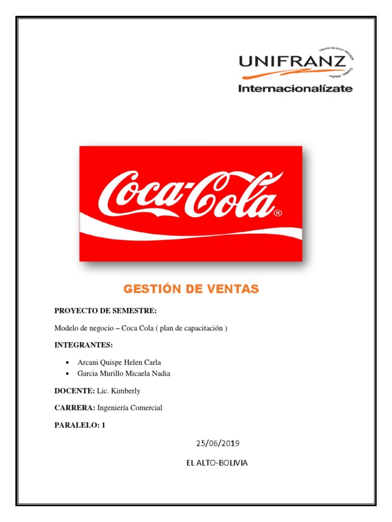 informe final coca cola.docx  Coca Cola  Marketing