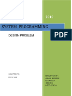 System Programming: Design Problem