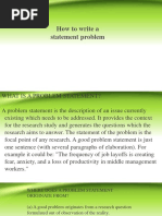 Writing Effective Research Problem Statements | PDF | Qualitative ...